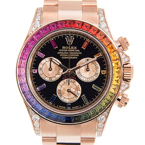 rolex factory sapphire daytona|rolex rainbow 116595.